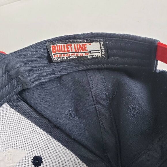Canton McKinley Rifle & Pistol Club Hat Navy/Red Bullet Line 1926–2006 - Picture 5 of 5